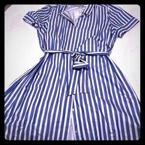 Loft: Plus Size Button Up Cotton Dress